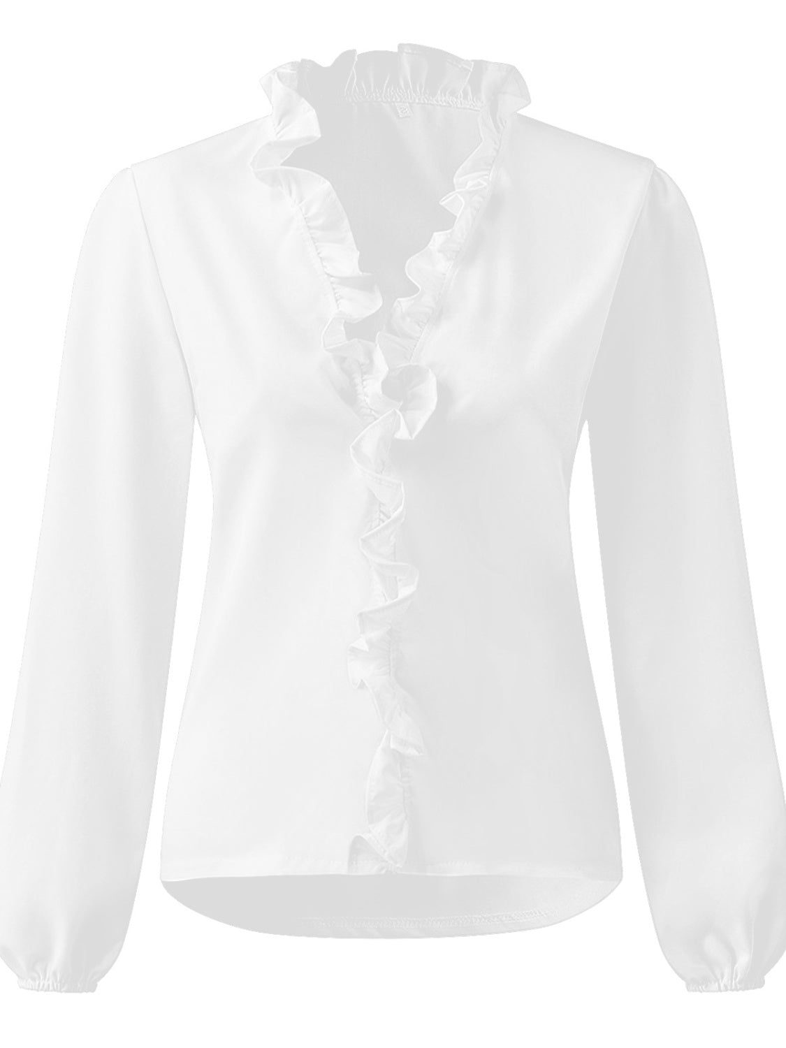 Blouse dames met ruche - detailfoto