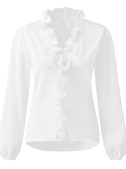 Blouse dames met ruche - detailfoto