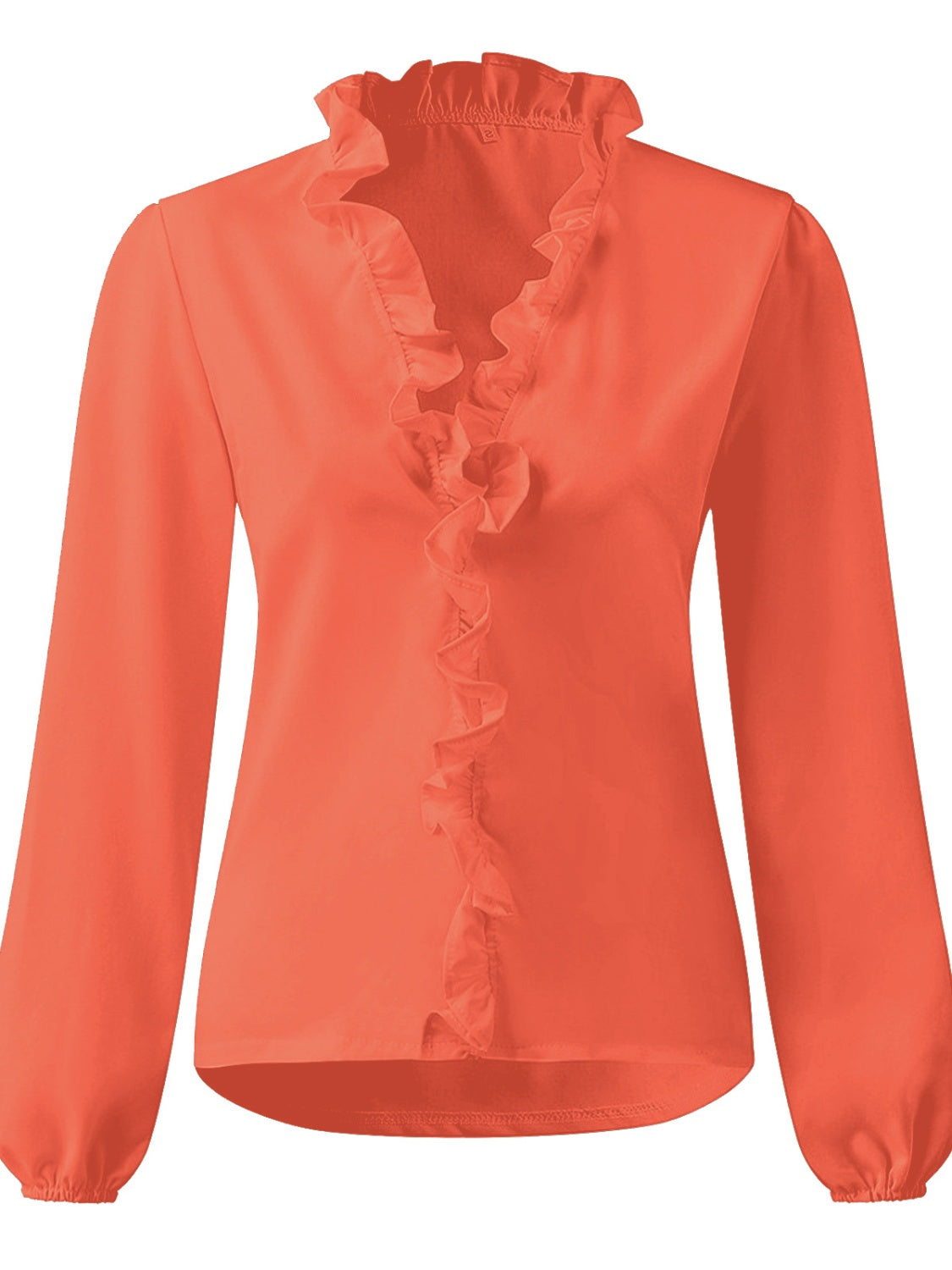 Blouse dames met ruche - detailfoto