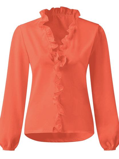 Blouse dames met ruche - detailfoto