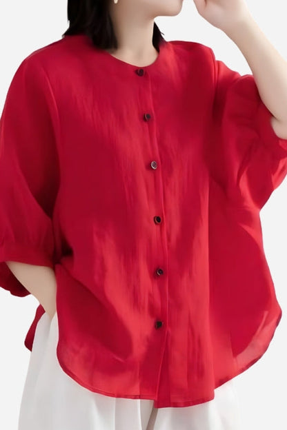 Casual Blouse - Ademend, Elegant en Veelzijdig Ontwerp