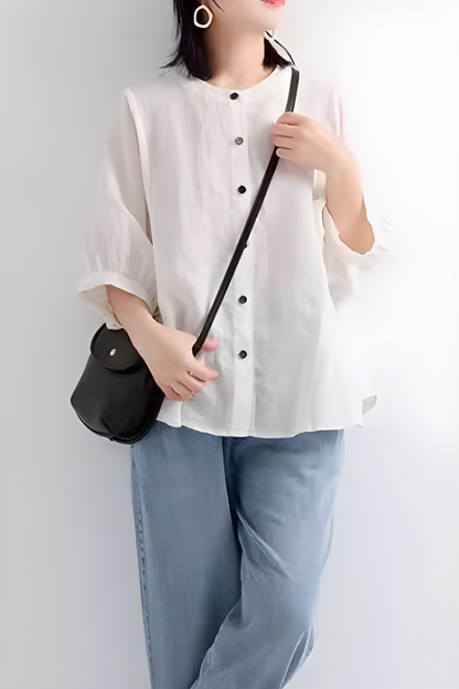 Casual Blouse - Ademend, Elegant en Veelzijdig Ontwerp