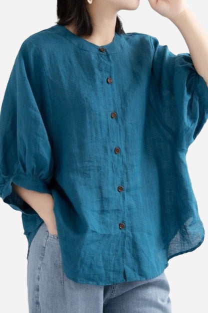 Casual Blouse - Ademend, Elegant en Veelzijdig Ontwerp