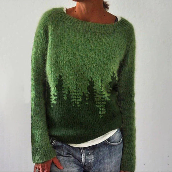 Alicia Dames Trui – Tijdloze Bosmotieven en Ultiem Comfort