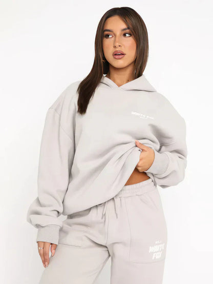 Trendy Dames Trainingspak – Zachte Hoodie en Joggers voor Comfort en Stijl