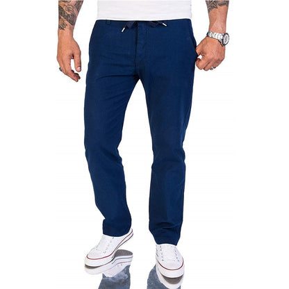 Casual Heren Broek - Katoen - Effen Ontwerp - Comfortabel en Veelzijdig