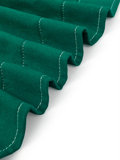 Cropped utility jack dames met revers en kleppenzakken
