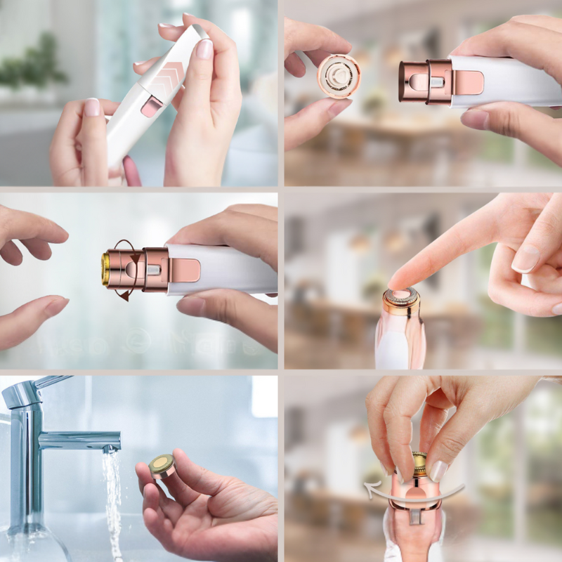 Wenkbrauw- en Gezichtstrimmer - Dubbele Trimmer in Wit Design voor Precisie en Gemakkelijk Gebruik