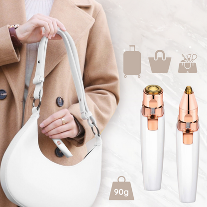 Wenkbrauw- en Gezichtstrimmer - Dubbele Trimmer in Wit Design voor Precisie en Gemakkelijk Gebruik