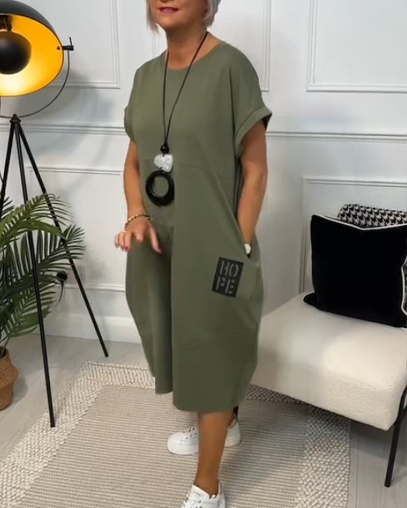 Luchtige Zomerjurk met Zakken – Casual Losvallend Design van Katoen