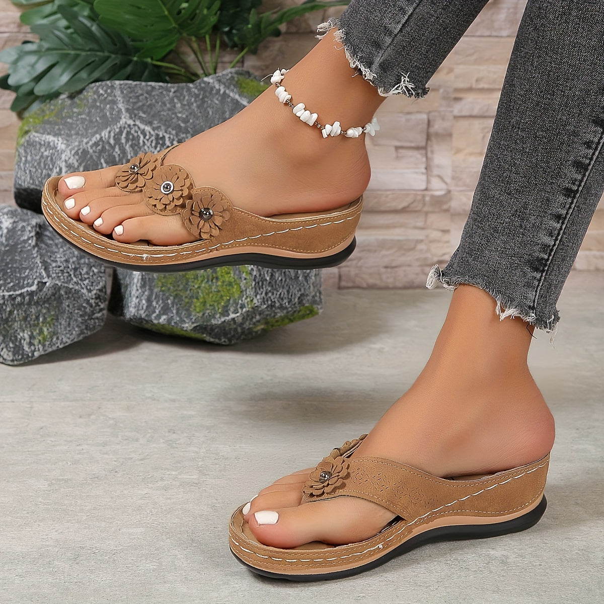 Orthopedische instap sandalen dames met ondersteunend voetbed - foto 6