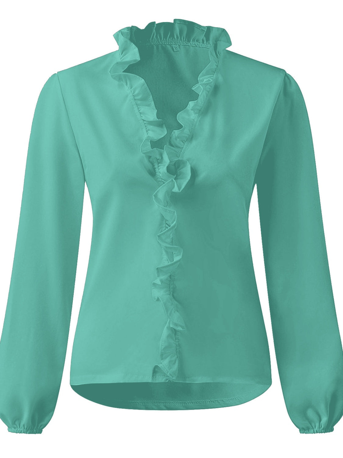 Blouse dames met ruche - detailfoto