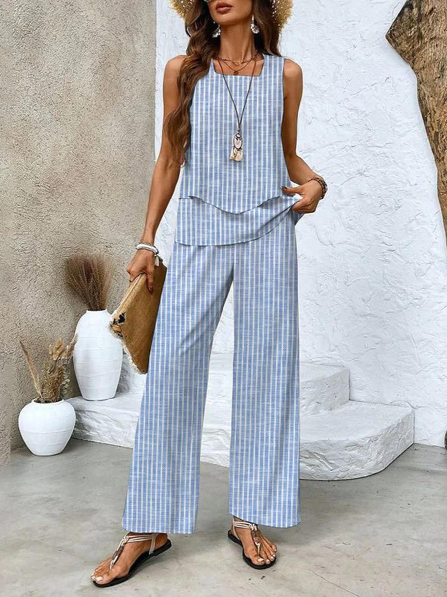 Chique tweedelige set dames - elegante veelzijdige matching set