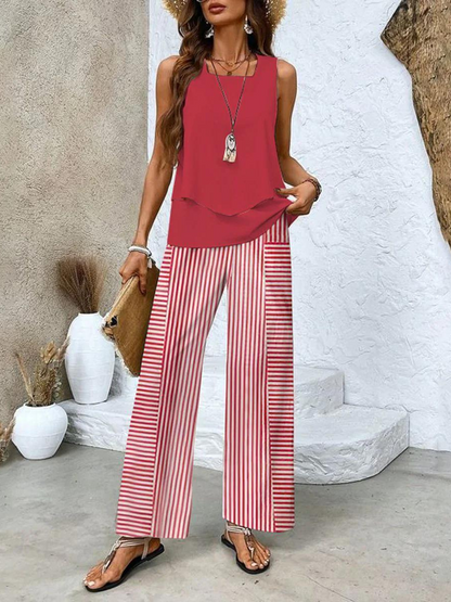 Chique tweedelige set dames - elegante veelzijdige matching set