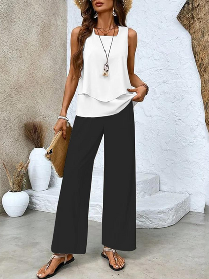 Chique tweedelige set dames - elegante veelzijdige matching set
