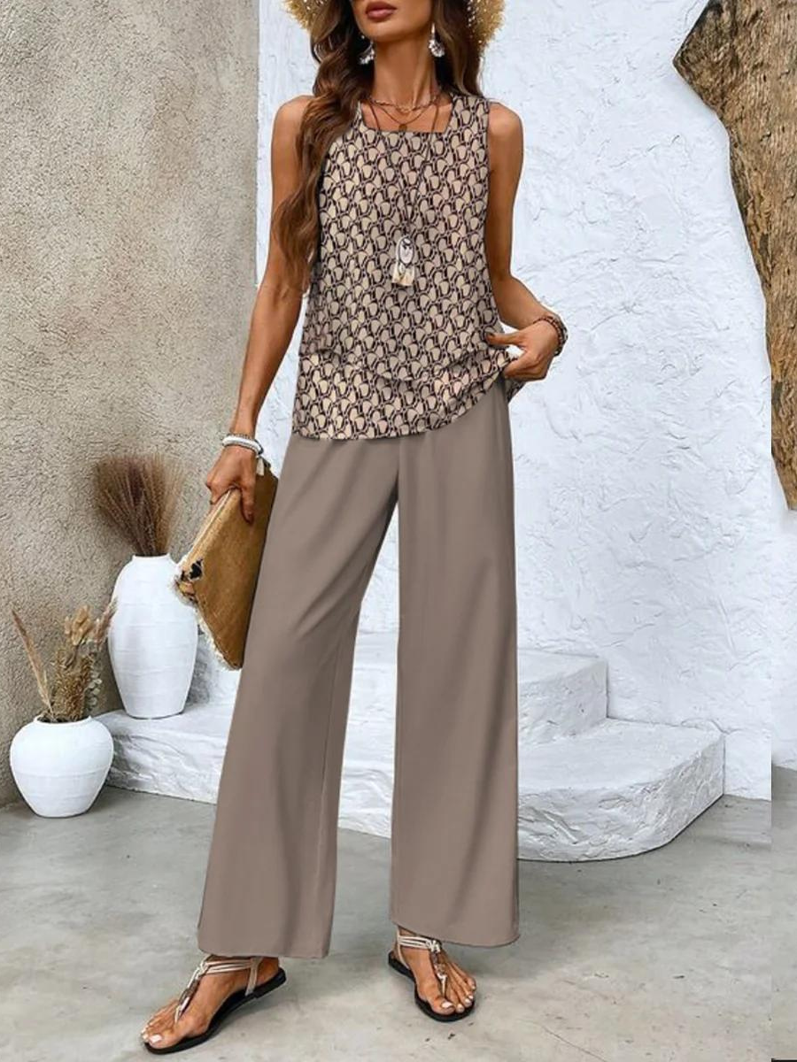 Chique tweedelige set dames - elegante veelzijdige matching set