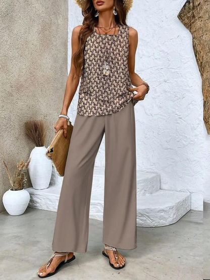 Chique tweedelige set dames - elegante veelzijdige matching set