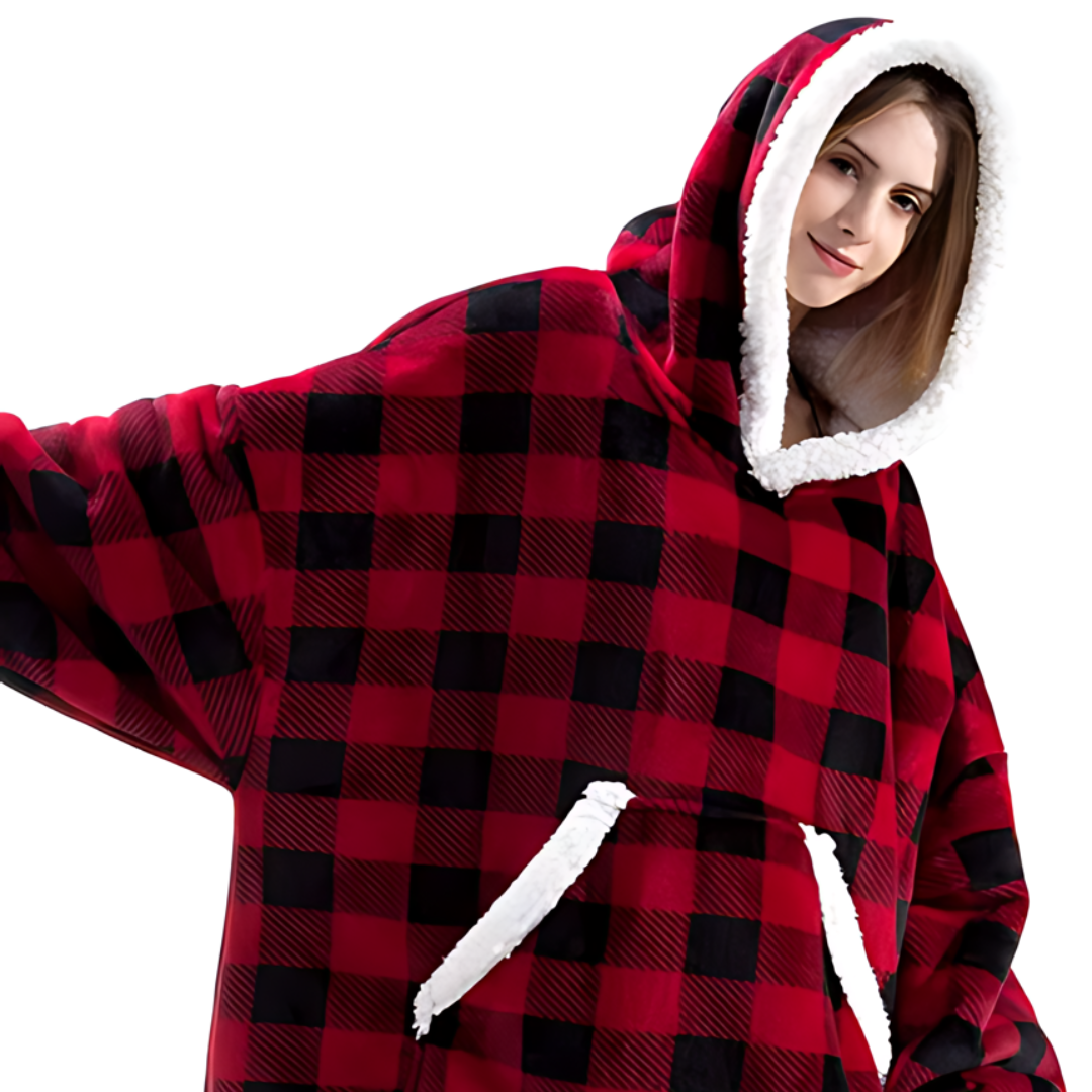 Hoodie Oversized - Sherpa Fleece, Warm en Ideaal voor Thuis