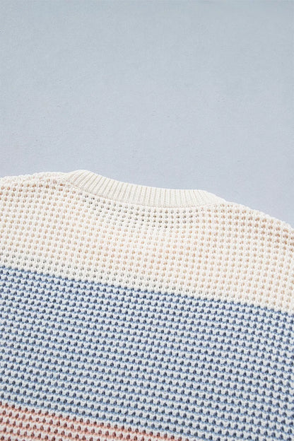 Trui dames met kleurvlakken - detailfoto
