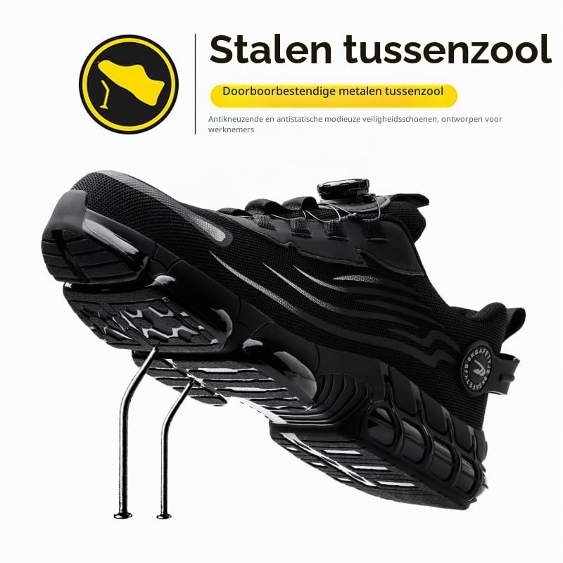 Werkschoenen heren met versterkte neus - antislip - doorstapbestendige tussenzool