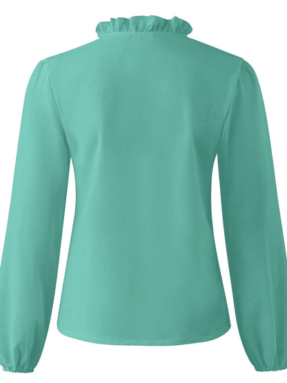 Blouse dames met ruche - detailfoto