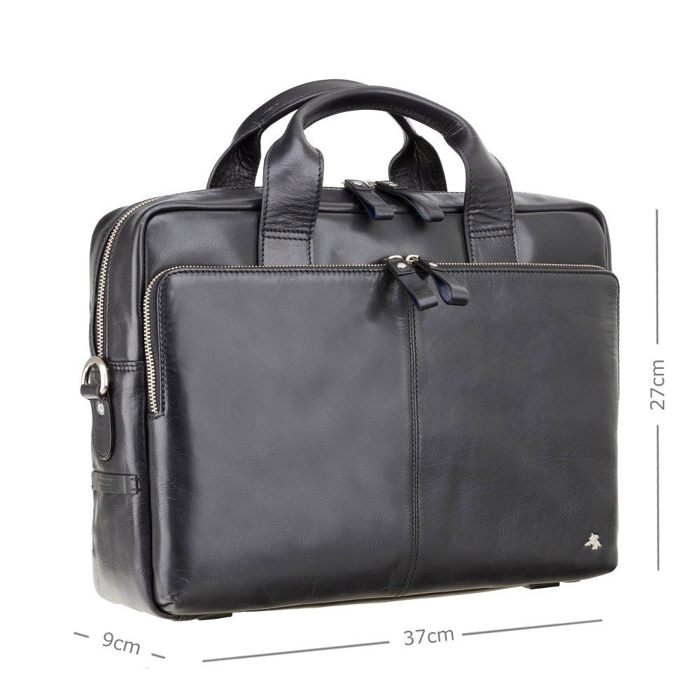 Laptop Tas - Unisex - Hugo 13" Laptoptas van Hoogwaardig Leer met Modern Design en Bescherming