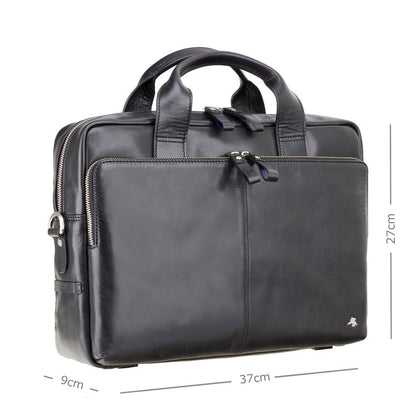 Laptop Tas - Unisex - Hugo 13" Laptoptas van Hoogwaardig Leer met Modern Design en Bescherming