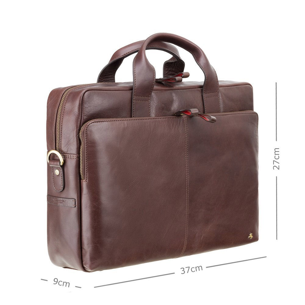 Laptop Tas - Unisex - Hugo 13" Laptoptas van Hoogwaardig Leer met Modern Design en Bescherming