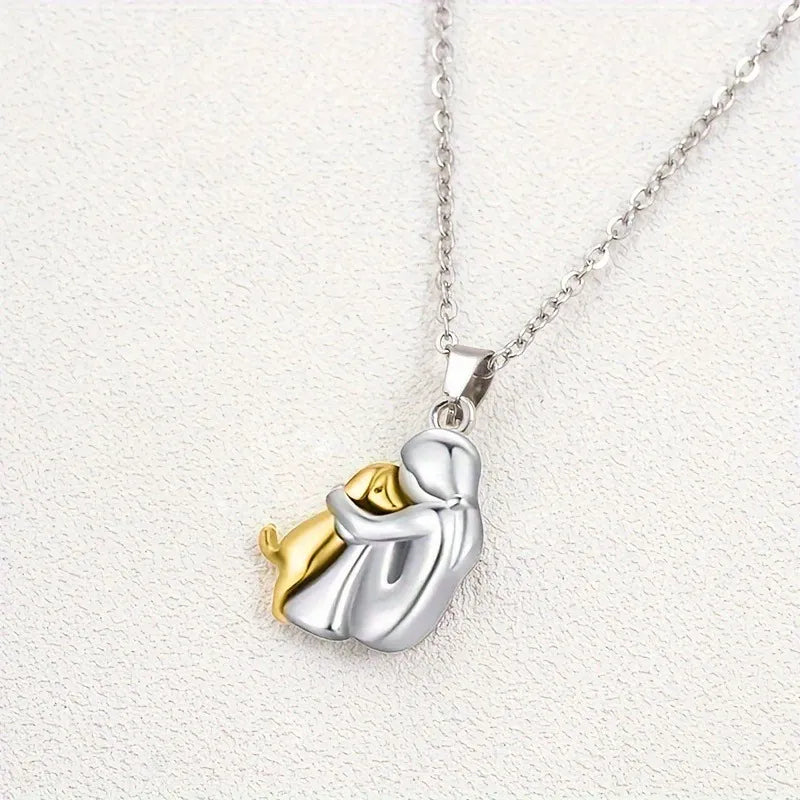 Halsketting met Hondenpoot en Hart – Elegant Sieraad voor Hondenliefhebbers