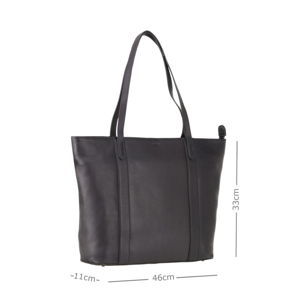 Laptop Tas - Dames - Luxe 13" Work Tote Bag van Hoogwaardig Leer met Ruime Opbergruimte en Stijlvol Ontwerp