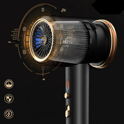 Föhn met Dubbele Temperatuurinstelling en Hoge Vermogen Inclusief Borstel