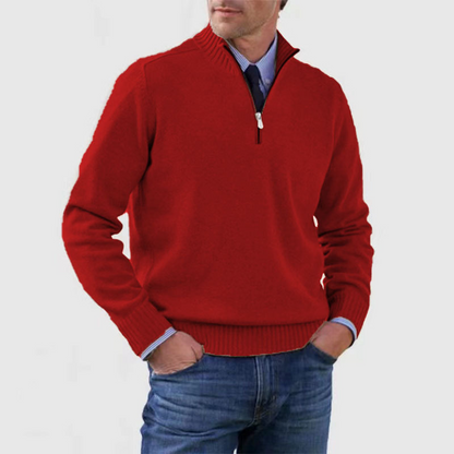 Herentrui met halve rits in Rood