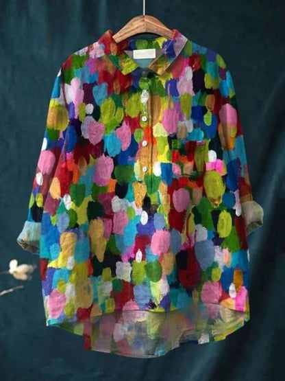 Bloemenblouse dames bloemenprint 10 - comfortabele chique blouse