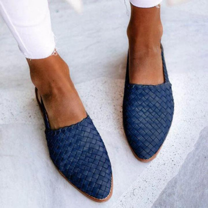 Elegante gevlochten ballerinas dames - comfortabele verfijnde platte schoenen