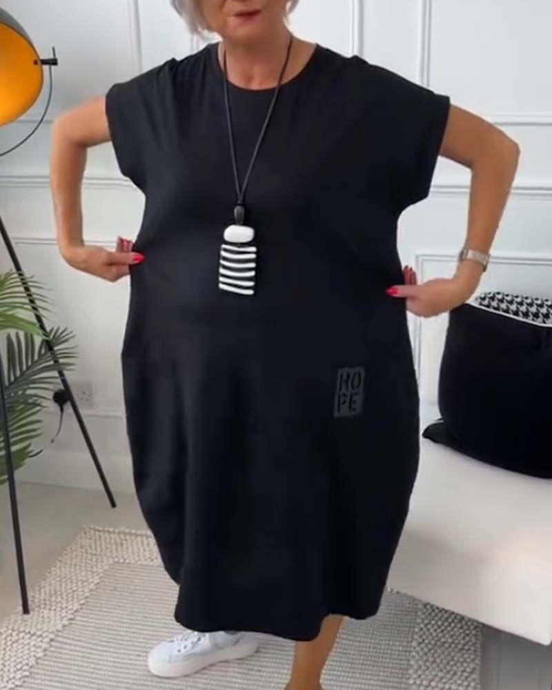Luchtige Zomerjurk met Zakken – Casual Losvallend Design van Katoen