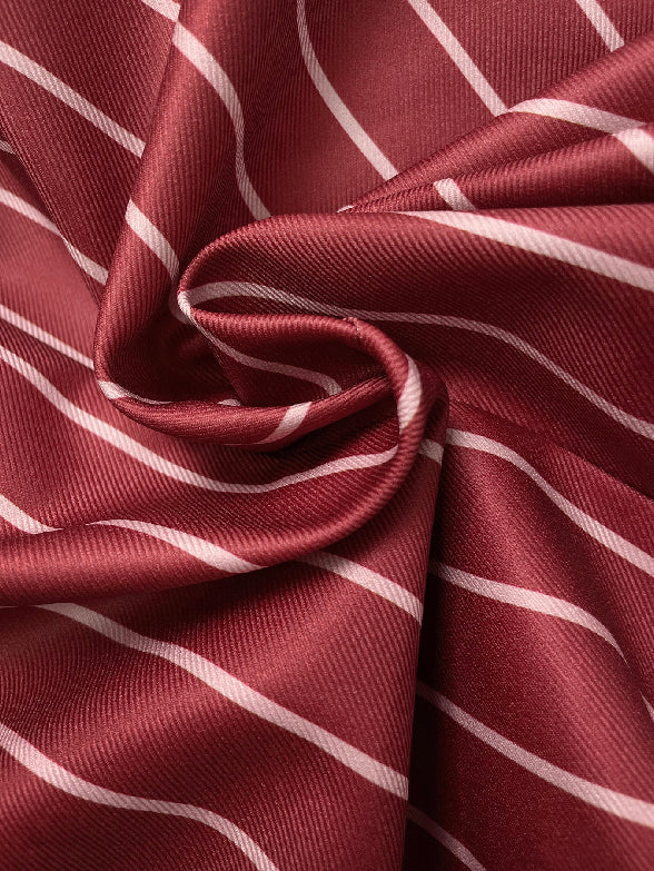 Gestreepte damesblazer met reverskraag en één knoop