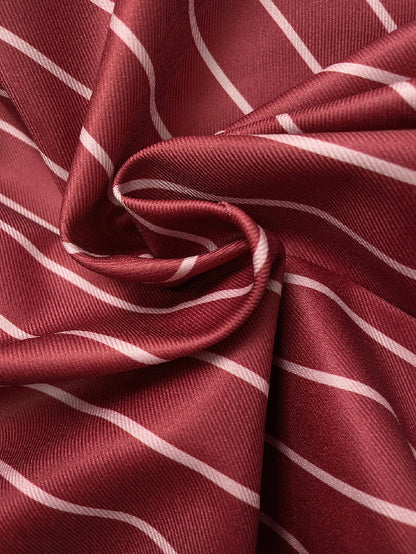 Gestreepte damesblazer met reverskraag en één knoop