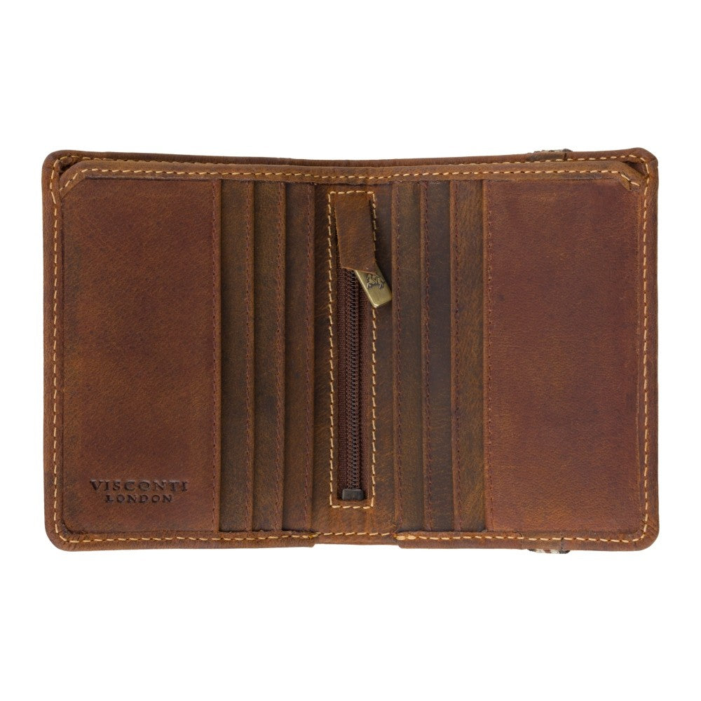 Banded Card Wallet - Unisex - Stijlvolle leren portemonnee met elastische band voor kaarten en cash