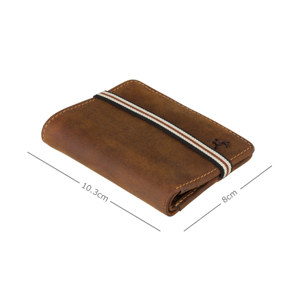 Banded Card Wallet - Unisex - Stijlvolle leren portemonnee met elastische band voor kaarten en cash