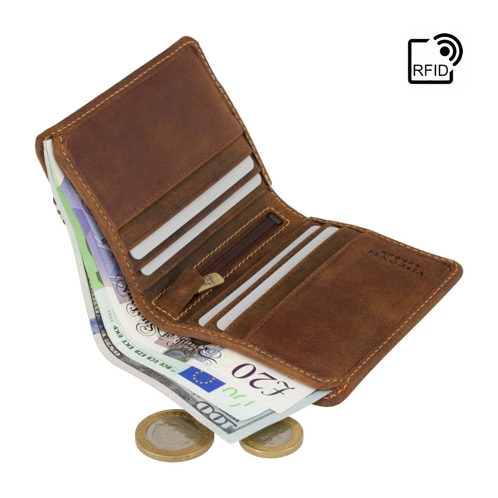 Banded Card Wallet - Unisex - Stijlvolle leren portemonnee met elastische band voor kaarten en cash