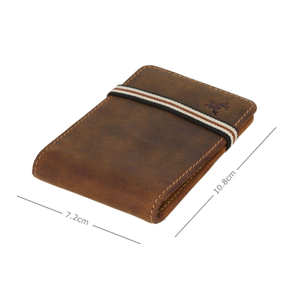 Banded Card Wallet - Unisex - Stijlvolle en Dunne Portemonnee van Hoogwaardig Leder met Elastische Band