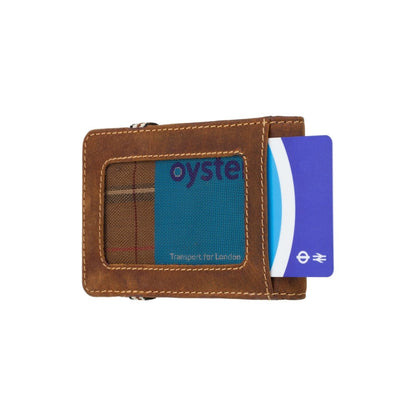 Banded Card Wallet - Unisex - Stijlvolle en Dunne Portemonnee van Hoogwaardig Leder met Elastische Band