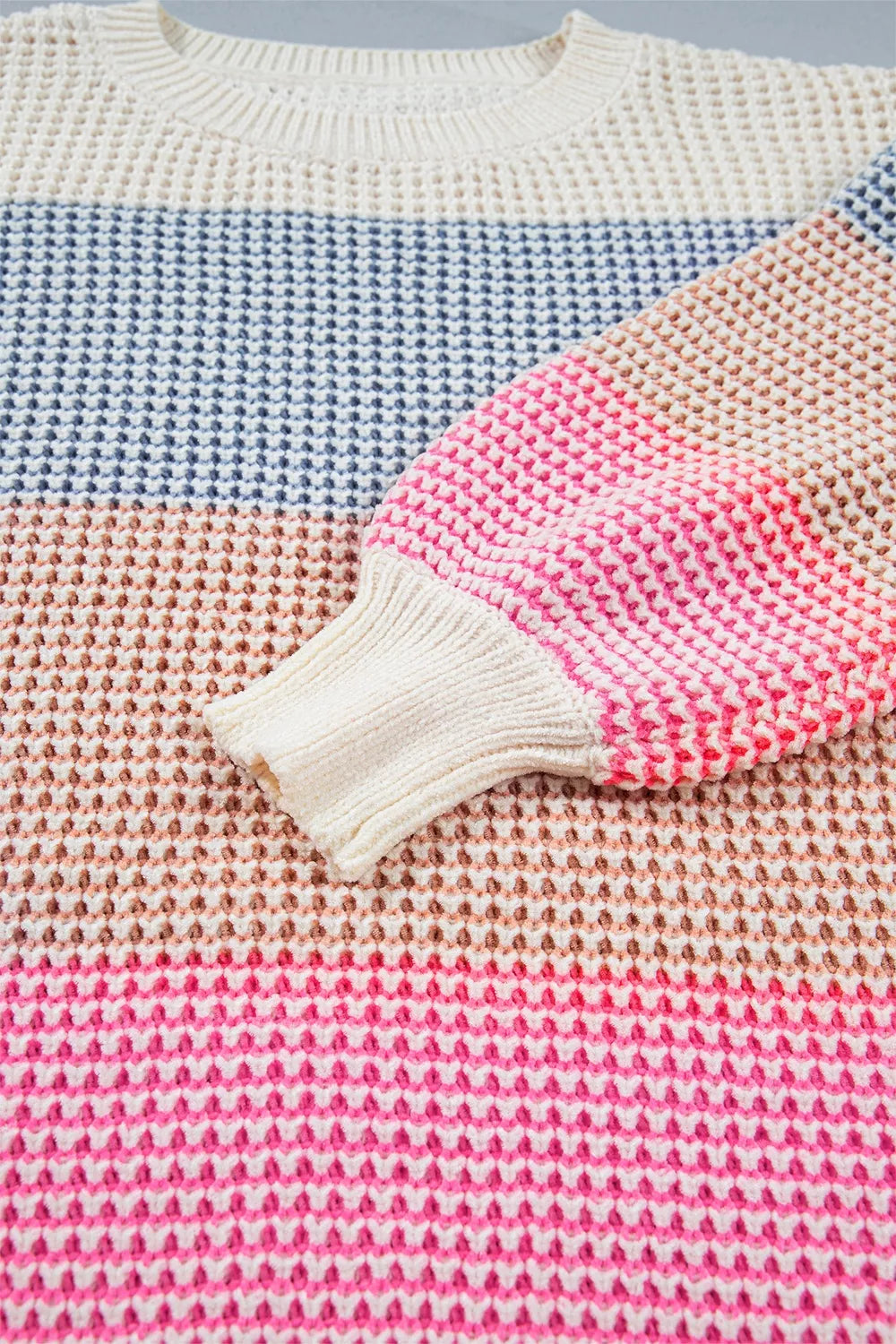 Trui dames met kleurvlakken - detailfoto