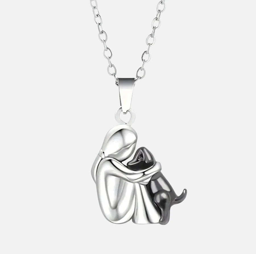 Halsketting met Hondenpoot en Hart – Elegant Sieraad voor Hondenliefhebbers