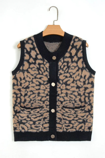 Spencer dames met luipaardprint - detailfoto
