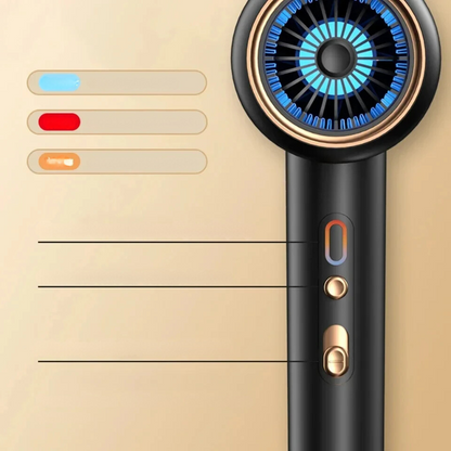 Föhn met Dubbele Temperatuurinstelling en Hoge Vermogen Inclusief Borstel