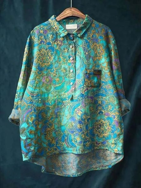 Bloemenblouse dames bloemenprint 13 - elegante bloemenblouse veelzijdig