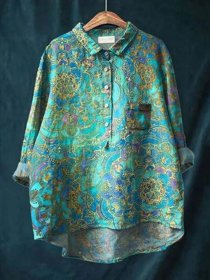 Bloemenblouse dames bloemenprint 13 - elegante bloemenblouse veelzijdig