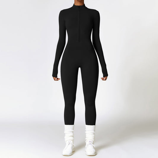 Fleece Zipper - Dames - Ski Fashion - Jumpsuit met Comfortabele pasvorm die met je meebeweegt