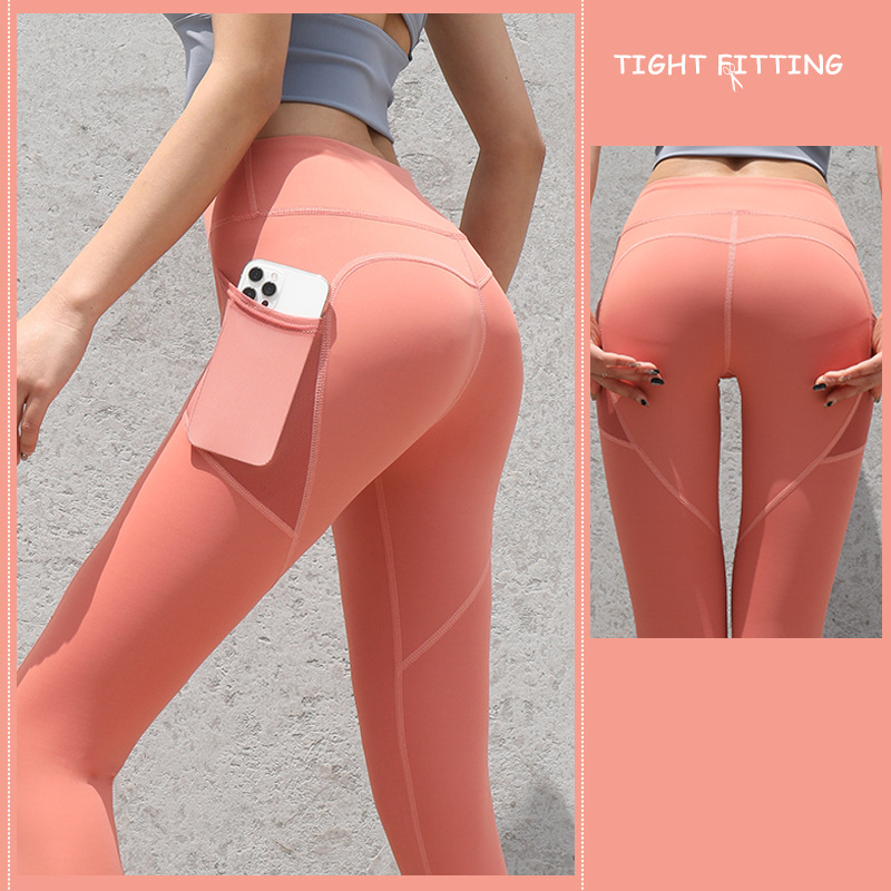 Sport Legging - Dames - Naadloos Ontwerp met Zakken